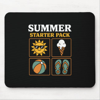 Mousepad Summer Starter Pack Sun Flip Flops Ll And Ice Crea