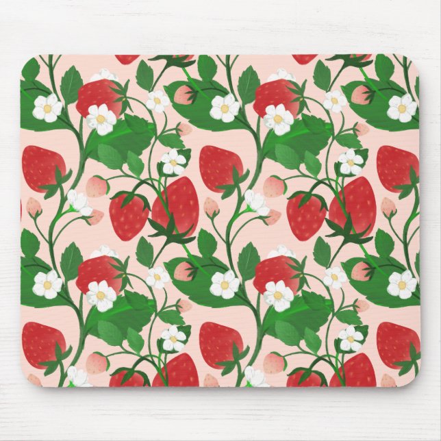 Mousepad Summer Strawberry in Pink (Frente)