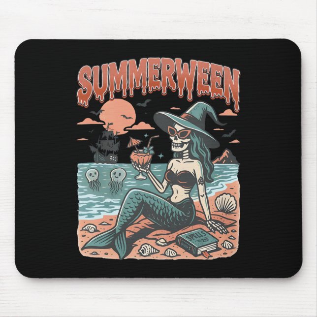 Mousepad Summerentre Mermaid Skeleton Beach Flamingo Hallow (Frente)