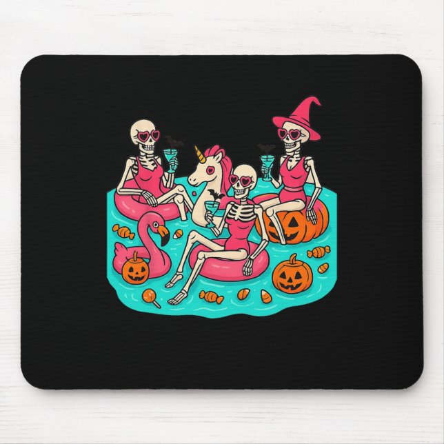 Mousepad Summerwin Skeleton Flamingo Apenas Esperando Pelo  (Frente)