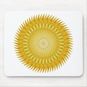 Mousepad Sun Mandala em amarelo