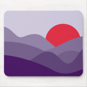 Mousepad Sun Mauve Purple minimalista
