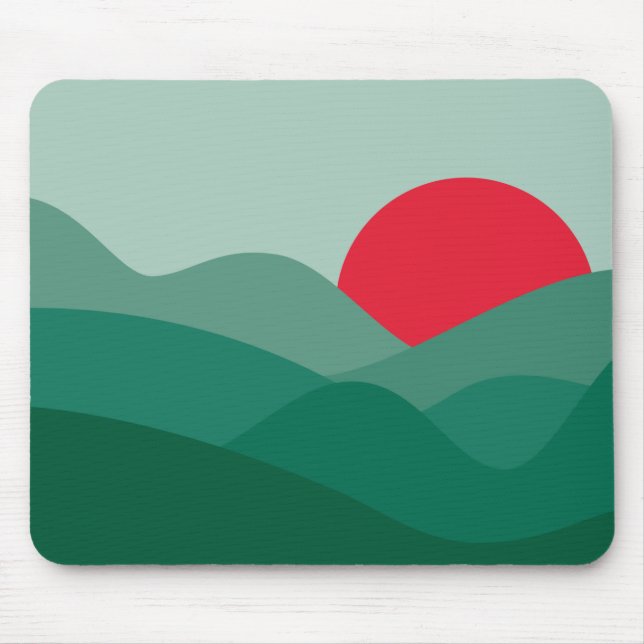 Mousepad Sun Sacramento Green minimalista (Frente)
