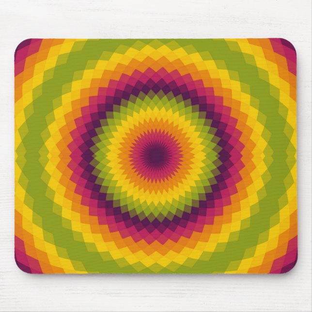 Mousepad Sunburst Psicodélico (Frente)