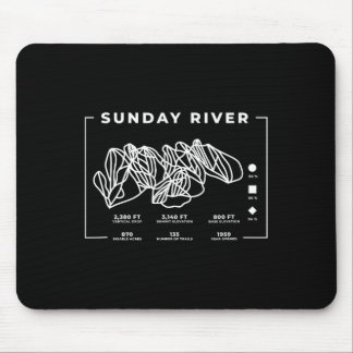 Mousepad Sunday River Ski Snowboard Skiing Maine Skie Skie