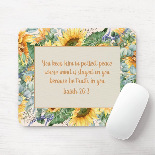 Mousepad Sunflower deixa Bíblia Verdadeiramente Paz (Com mouse)
