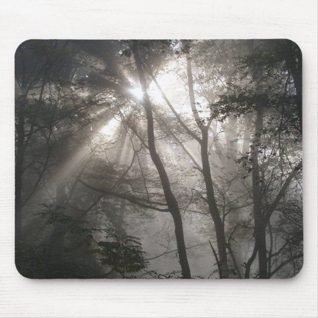 Mousepad Sunlight Through Trees Dark Woodland (Frente)