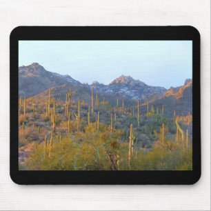 Mousepad Sunlit Saguaro Field