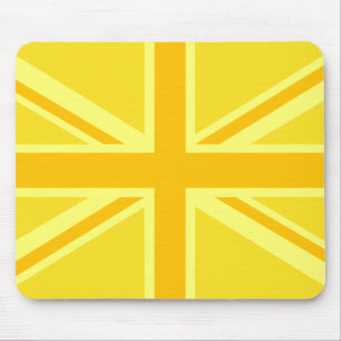Mousepad Sunny Yellow Union Jack British Flag Decor
