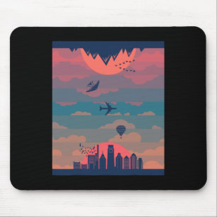 Mousepad Sunrise — Ciclo Sunset Da Terra Do Dia E Da Noite