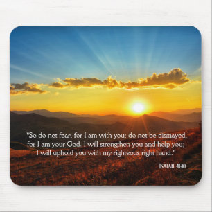 Mousepad Sunrise Mountain Não Teme Isaiah 41:10