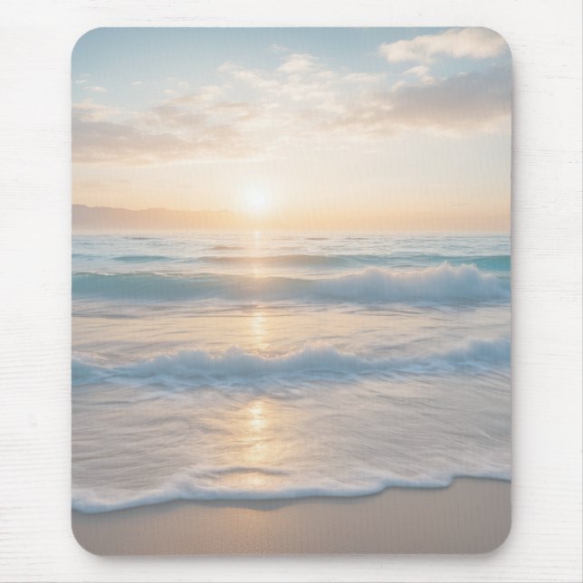 Mousepad Sunrise Sobre A Praia (Frente)