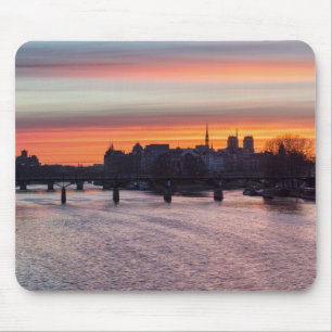 Mousepad Sunrise sobre ile de la Cite no inverno - Paris