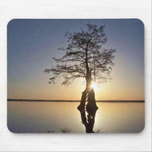 Mousepad Sunset Atrás de Árvore