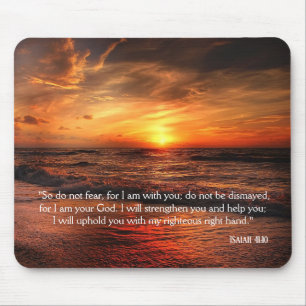 Mousepad Sunset Beach Não Teme Isaiah 41:10
