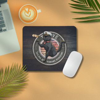 Mousepad Sunset de Gato Negro: Uma Viagem para prosperar