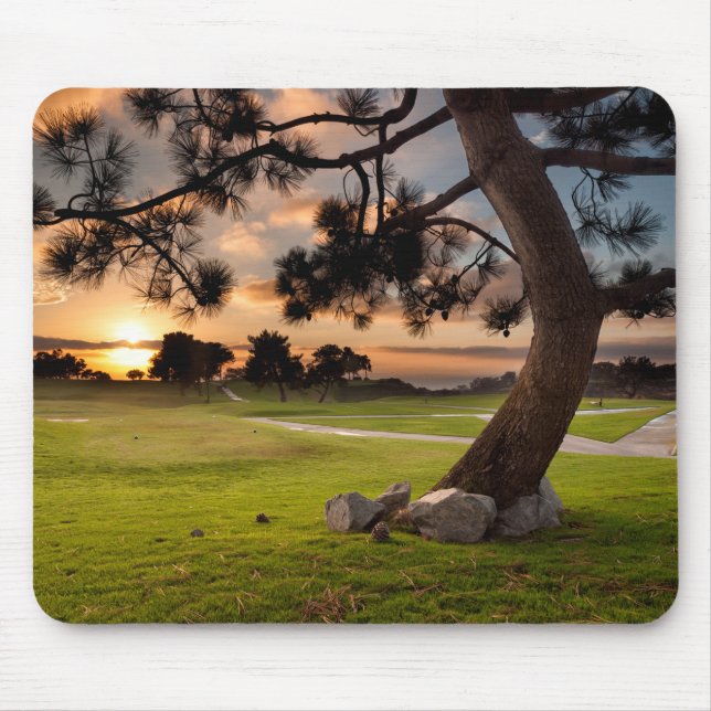 Mousepad Sunset do Curso de Golfe (Frente)