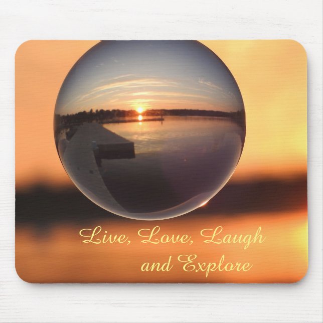 Mousepad Sunset Live Laugh Love Crystal Ball (Frente)