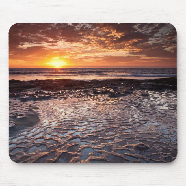 Mousepad Sunset na praia, Califórnia (Frente)
