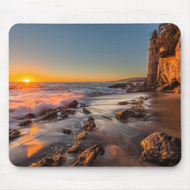 Mousepad Sunset na praia de Victoria (Frente)