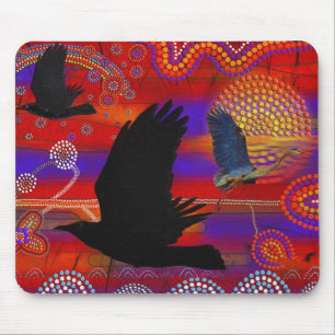 Mousepad Sunset no lago Wendouree Arte aborígena australian