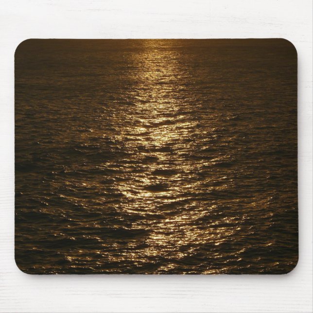 Mousepad Sunset no Oceano Abstrato de Água Fotografia (Frente)