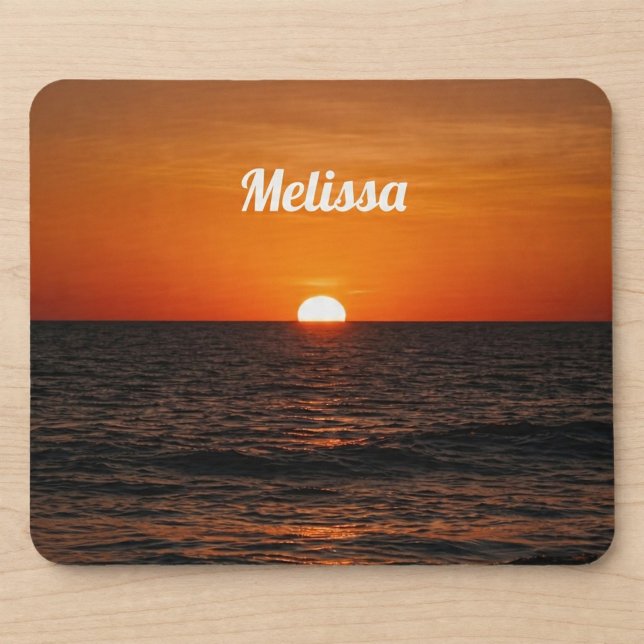 Mousepad Sunset Oceano Nome Personalizado (Criador carregado)