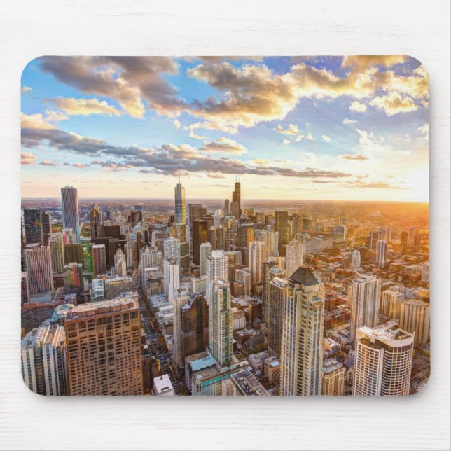 Mousepad Sunset Over Chicago (Frente)