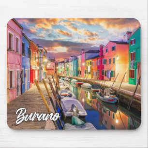 Mousepad Sunset Over City Of Burano, Itália