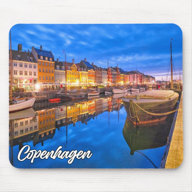 Mousepad Sunset Over Copenhagen, Dinamarca (Frente)