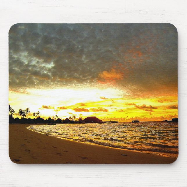 Mousepad Sunset Over Maldives (Frente)