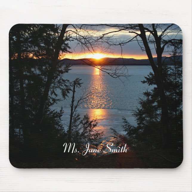 Mousepad Sunset Sobre O Pad Do Rato Do Lago Forest (Frente)