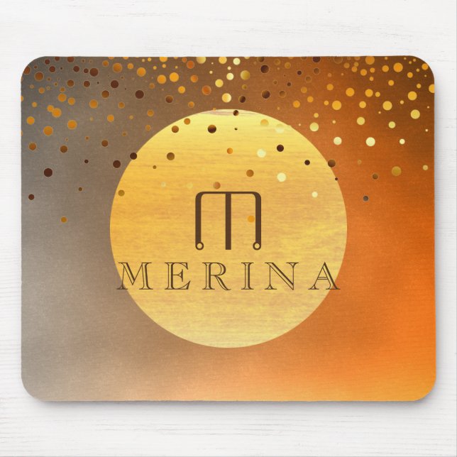 Mousepad Sunset Sunrise Confetti Glitti Moon Watercolor (Frente)