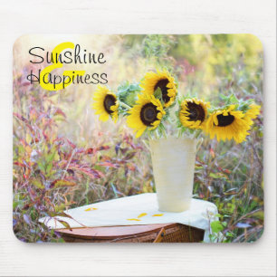 Mousepad Sunshine e Felicidade Girassóis
