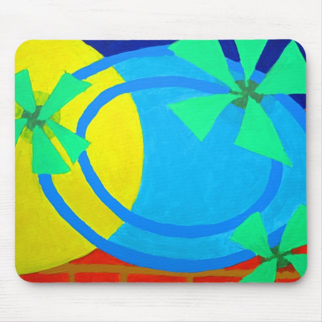Mousepad Sunshine Poolside Seaside Abstrato Art (Frente)