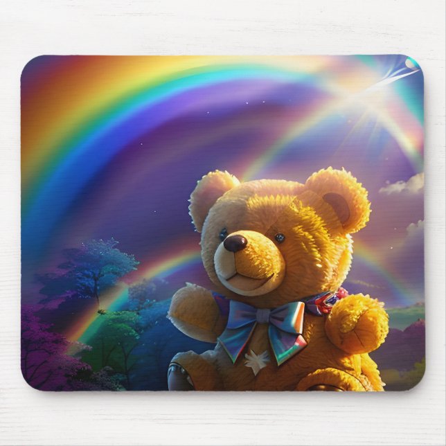 Mousepad Sunshine Rainbow Teddy Bear Wonderland (Frente)