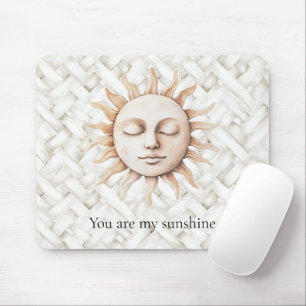 Mousepad Sunshine Sun White Basket Weave