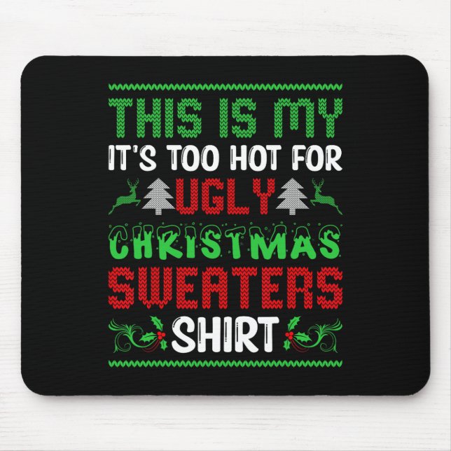 Mousepad Suores De Natal Muito Feios E Engraçados Homens De (Frente)