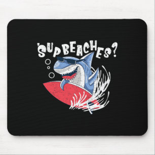 Mousepad Sup Beaches Funny Shark Summer Lover Mema Va