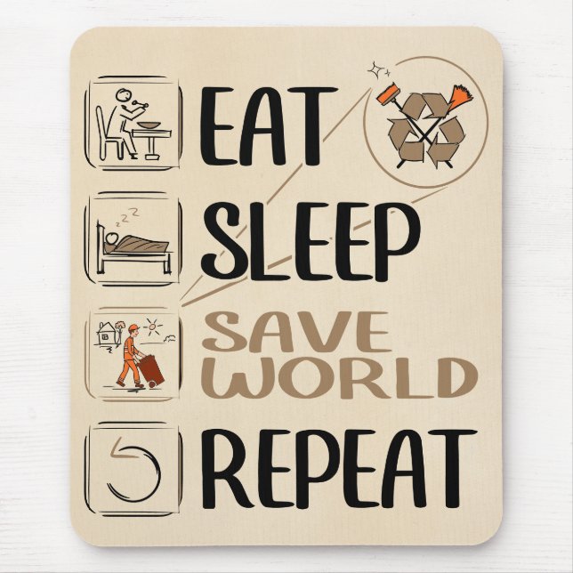 Mousepad Super Garbageman - Presente Engraçado para Trashma (Frente)