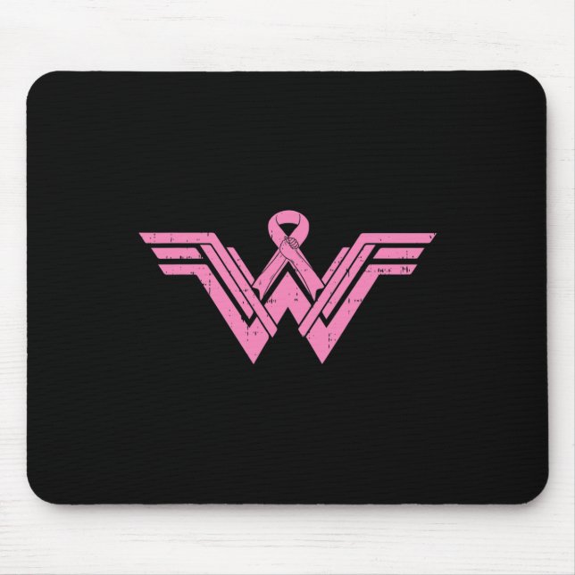Mousepad Super-herói Fita Rosa Fita Sensibilização para o C (Frente)