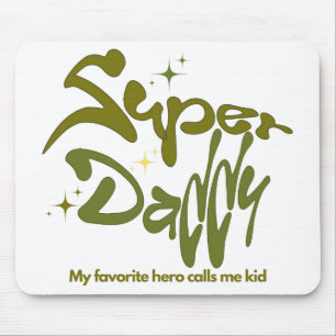 Mousepad Super Pai Herói para Crianças