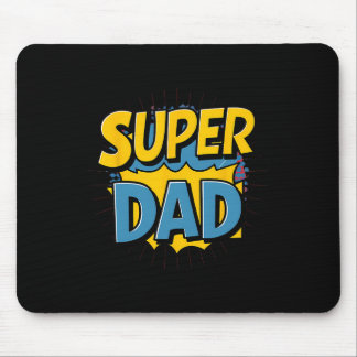 Mousepad Superdad Funny Super Herói Pai Design Costume Para