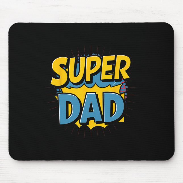 Mousepad Superdad Funny Super Herói Pai Design Costume Para (Frente)