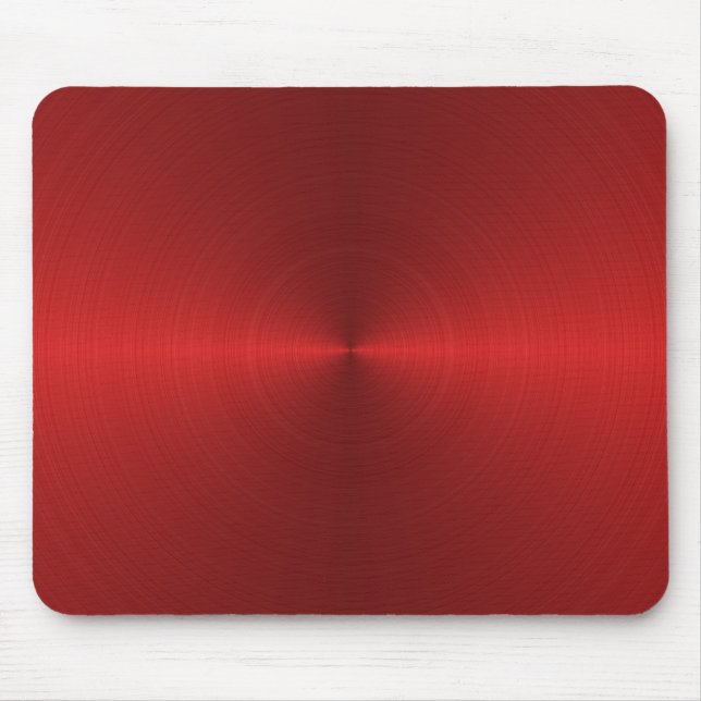 Mousepad Superfície De Metal Vermelho Com Pincel Circular (Frente)