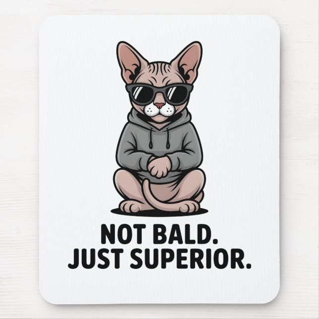 Mousepad Superior Sphynx Cat Attitude Illustration (Frente)