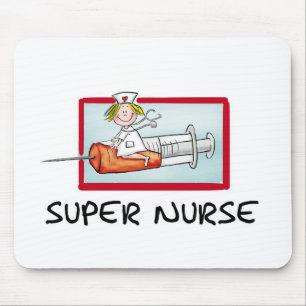 Mousepad supernurse - enfermeira cómico dos desenhos