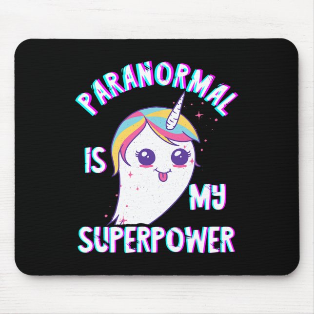 Mousepad Superpoder Paranormal Caça de Fantasmas Unicórnio  (Frente)