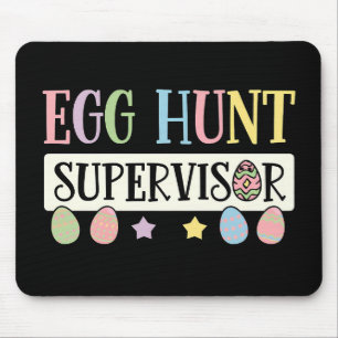 Mousepad Supervisor de Caça aos Ovos de Páscoa Divertida Fa