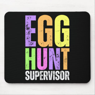 Mousepad Supervisor de Caça aos Ovos de Páscoa Divertido Mã